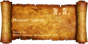 Mosser Ugron névjegykártya